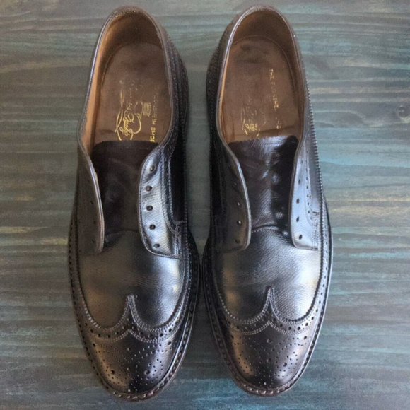 VTG FLORSHEIM IMPERIAL 93602 DAINITE Resole Wingtip Dress Shoe US 10 D - Picture 1 of 6